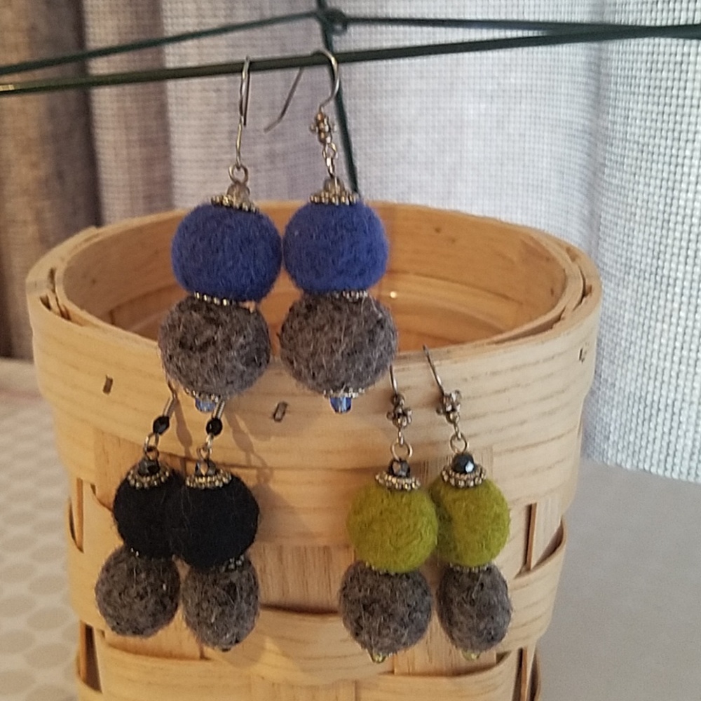 Handmade Wool Earrings